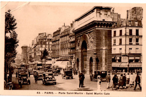 130127 Postcard of Porte Saint Martin Paris edited